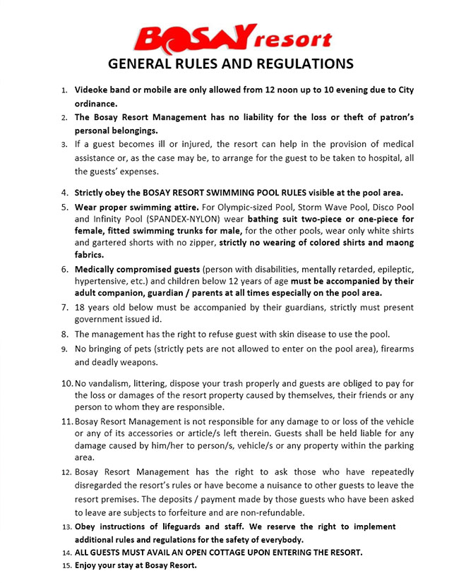 Hotel Rules And Regulations For Guests Template 